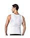Leo Men's Abs Slimming Body Shaper with Back Support, White, XX-Large