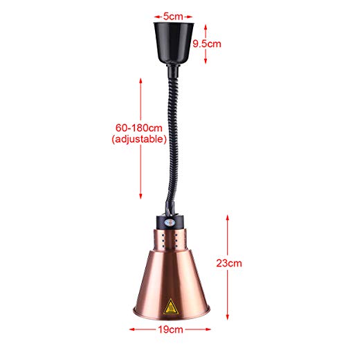 Tanchen Electric Heat Lamp Food Warmer Light Stainless Steel Resturant Kitchen Buffet Warmer