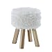 Organize It All 87992W1P Stool Ottoman, White