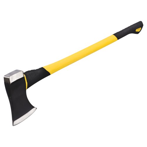 Ludell 12235 Fiberglass Handle Axe, Polished and Sharpened Blade, Single Bit, 3.5lb, 34" Handel Length