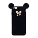 iPhone 6S Plus Case, MC Fashion 3D Mickey Mouse Ears Silicone Case ,Cute, Soft and Light for iPhone 6S Plus (2015) & iPhone 6 Plus (2014) (Black)