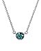 Pavilion Gift Company H2Z 16227 December Blue Zircon Birthstone Necklace with 18