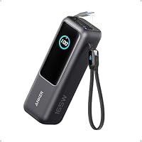 Anker Laptop Power Bank, 25,000mAh Portable Charger with Triple 100W USB-C Ports, Built-in Retractable Cables, Flight-Approved for Travel, iPhone 17/16 Series, MacBook, Samsung, and More