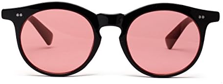 BestumVintage Inspired Round Sunglasses with Rivets Tinted Lens UV400