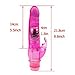 SEAVEST Rabbit Dildo Sex Toy Vibrator Vibration Vibrating Bullet G-spot Stimulator Female Masturbation Personal Massager - Light Red