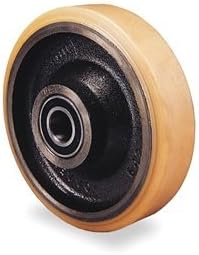 Revvo 200 PT2H 8" Diameter X 1-3/4" Width Polyurethane on Cast Iron Wheel with Precision Ball, 2420 lb. Capacity, 20mm Bore Diameter
