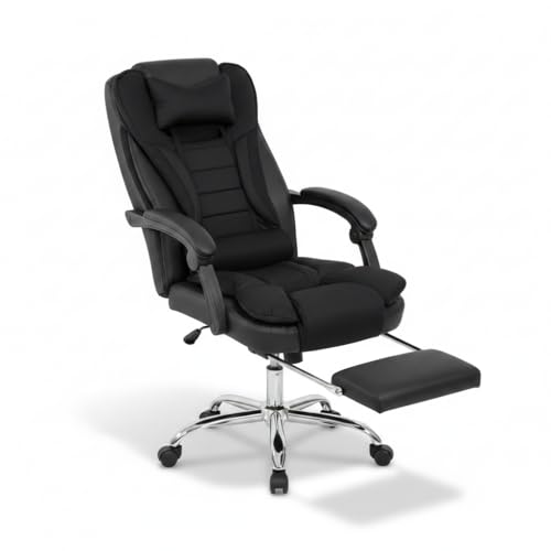 CADEIRA DE ESCRITÓRIO PRESIDENTE NR17 ERGONÔMICA 150KG RECLINÁVEL COM APOIO DE PÉS E LOMBAR HOME OFFICE