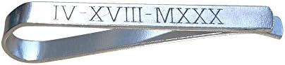 Personalized Roman Numeral Tie Clip - Personalized Tie Clip - Custom Groomsmen Gift