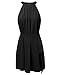 JJ Perfection Women's High Neck Sleeveless Dress with Attached Belt