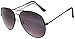 Classic Aviator Sunglasses Smoke Colored Lens Black Metal Frame Unisex