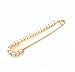 Odette Safety Pin Movement - Rhodium Plated Large Safety Pin Jewelry - Unique Punk Chic Brooch Style Pin - Catch Scarf or Lapel - Candy Cane Shape Plated Gold or Siver with Imitated Pearl (Gold)