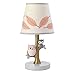 Lambs & Ivy Family Tree Coral/Gray/Gold Owl Lamp with Shade & Bulb