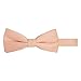 Jacob Alexander Men's Pretied Banded Adjustable Solid Color Bowtie - Peach