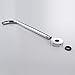 KES Bathroom Replacement Shower Arm with Flange 15-Inch ROUND Extra Length, Polished Chrome, PSA2
