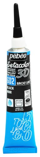 Pebeo Setacolor 3D Fabric Paint, 20ml, Black