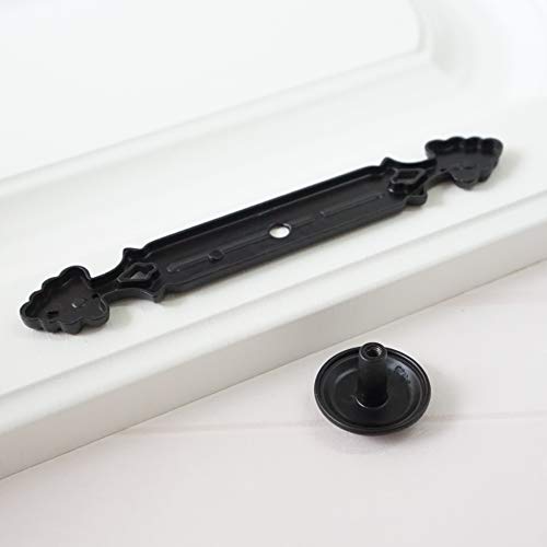 image for LBFEEL Black Dresser Knobs Drawer Knob Pulls Handles Back Plate Kitche
