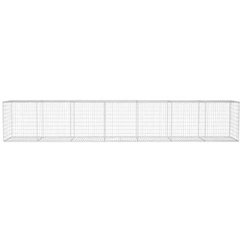 Dioche Starke Gabionewand 6 Meter Lange Gabionenwand mit Abdeckung Verzinkter Stahl Korrosionsbeständig und langlebig… – Bild 3