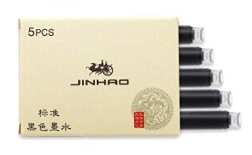 Jinhao x450 Fountain Pen 0.5mm Medium-Fine Nib by Rhapsody Ink Pens (10pk BLACK Cartridges)