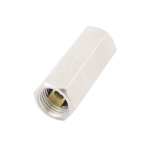 1/4" PT Threaded Air Gas Water One Way Check Valve Silver Tone