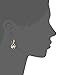 18k Yellow Gold and Rhodium Plated Sterling Silver Created Emerald Round Shaped Claddagh Dangle Drop Earrings