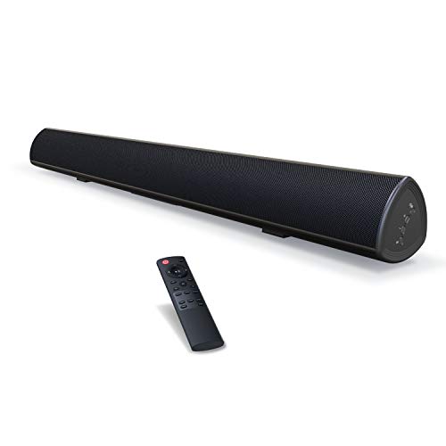 Sound Bar, 100Watt BYL Soundbar for TV, Wired & Wireless Bluetooth 4.2 Sound Bar(40 Inch, 6 Drivers, Optical Cable Included, Remote with Learning Function, Bass Adjustable and Wall Mountable)