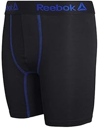 Reebok - Calzoncillos tipo bóxer de pierna larga de secado rápido para niños (3 unidades)