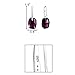EleQueen 925 Sterling Silver CZ Rectangle Hook Drop Earrings Amethyst Color Made with Austrian Crystal for Women Girl, Valentine's Day/Mother's Day/Christmas Jewelry Gift for Girlfriend/Mom