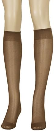 Lissele Full Support Women's Plus Size Knee High 3 Pack (Coffee, XL)