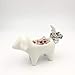 OYLZ Adorable Ceramic Dog Ring Holder Jewelry Trinket Holder Home Decoration
