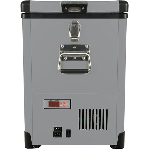FM-452SG 45 Quart Slimfit Portable Refrigerator, AC 115V/ DC 12V Real Freezer for Car, Home, Camping, RV-8°F to 50°F, Charcoal, Gray