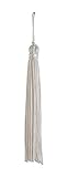 Set of 10 WHITE Chainette Tassel, 4 Inch Long with 1 Inch Loop, Basic Trim Collection Style# RT04 Color: A1