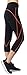Neonysweets Womens Capri Yoga Pants Active Workout Pants Running Tights Black Orange M