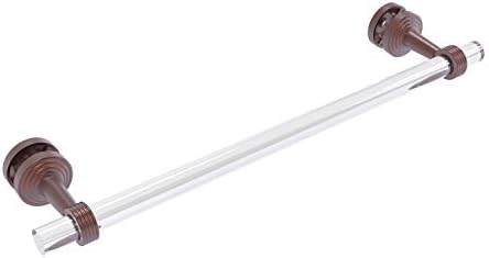 Allied Brass Pb-41g-Sm-18 Pacific Beach Collection 18 Inch groovy Accents Shower Door Towel Bar, Antique Copper
