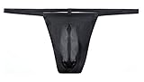 Soojun Men's No Stitching T-Back Underwear Ice Silk Soft G-String