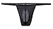 Soojun Men's No Stitching T-back Underwear Ice Silk Soft G-string, Black, US M-Tag L