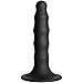 Doc Johnson Vac-U-Lock - Ripple - Silicone - 6.5 in. Long and 1.5 in. Wide - F-Machine, O-Ring Harness, and Vac-U-Lock Harness Compatible Silicone Dildo, Black