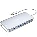 VANMASS Aluminum USB C Hub, 9 in 1 USB C Adapter with 4K HDMI, RJ45 Gigabit Ethernet, 4 USB 3.0 Ports, TF/SD 3.0 Card Reader, 100W PD Charging Port for MacBook Pro/Air & More USB C Devices