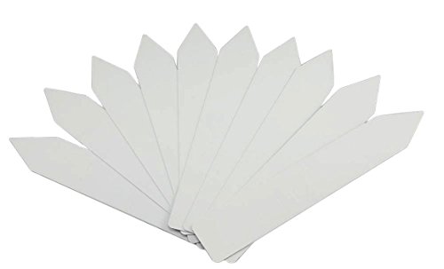 vivian 4" White Plastic Plant Seed Label Pot Marker Nursery Garden Stake Tags 10cmx2cm Set of 100pcs