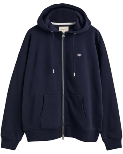 GANT Sudadera con Capucha y Cremallera para Mujer, Rosa Albaricoque, S