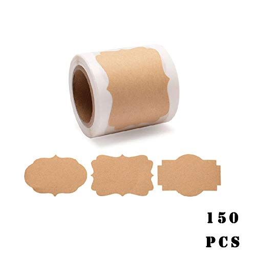 Chichic 150 Total Labels Natural Kraft Christmas Gift Tags Holiday