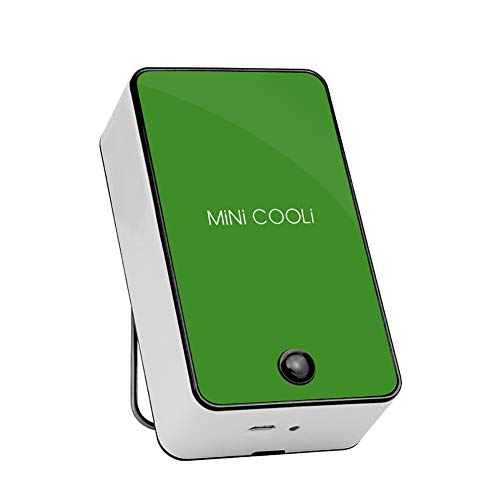 DULPLAY Mini Portable Handheld Table Air Conditioner, Cooling Fan USB Rechargeable Bladeless Fan with Humidifying Function-e 11.3x6.3x3.5cm(4x2x1inch)