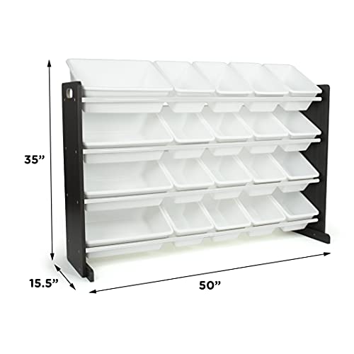 Humble Crew Toy Storage 20Bin Organizer, Espresso/White Pricepulse