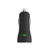 mophie Dual USB Car Charger for iPhone and Androind Smartphones (2.4A) - Black