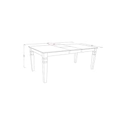 HomeStock Dining Table Set with Chairs - 9 Piece