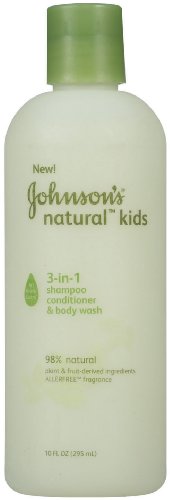 Johnson's Kids Natural 3-in-1 Shampoo, Conditioner and Body Wash, 10 Ounce (Pack of 2)