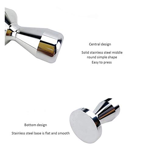 CCHAO 1 Set Kaffee-Tamper-Set, 51 mm, Silikongummi und 2 Aluminium-Dosierringe (Farbe: wie abgebildet) – Bild 4