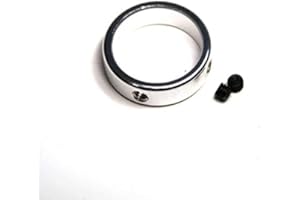 SB DISTRIBUTION LTD SBDs (Pack of 2) Aluminum Anodized Silver Collar 1-1/4 inch Inner Diameter for Tube/Shaft w/ 2 Set Screws.