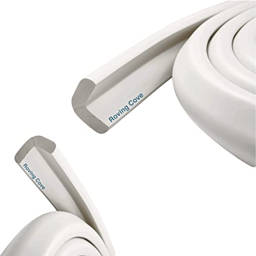 Roving Cove HeftyFit Edge Protector for Baby Proofing (9ft Large Edge Only), Heavy-Duty Soft Furniture Edge Bumper Guards, Desk Edge Cushion, Wall Corner Covers, 3M Adhesive, Oyster White (Off White)