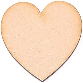 Pack of 50 MDF 100mm Hearts by WWS - Arts & Crafts, Scrapbooks, Decorations
