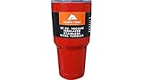 Ozark Trail Tumbler Cup Vacuum Insulated Stainless Steel 30 Ounce Powder Coated, One Size (Red)